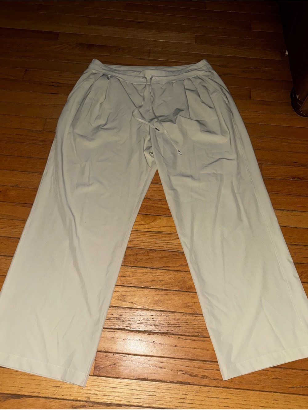 Women’s Light Beige Drawstring Jogger Pants